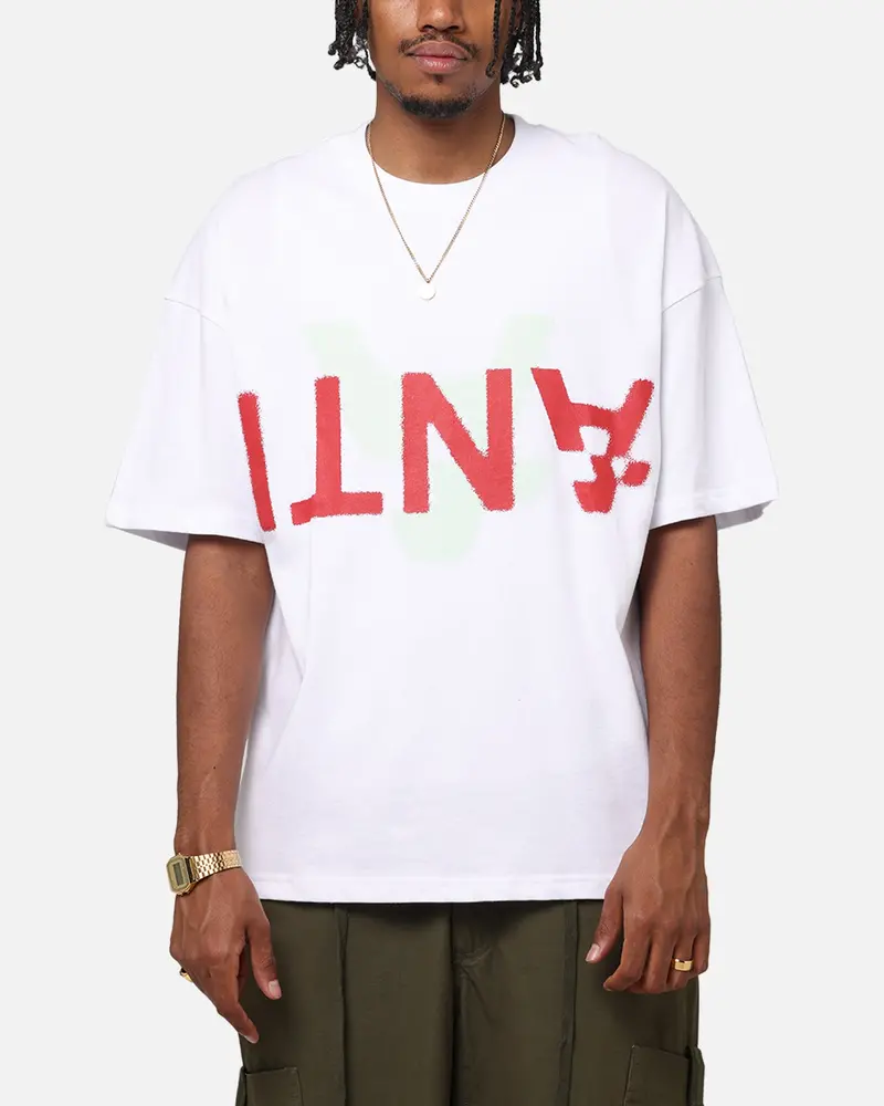 The Anti Order Echo Spray Drop Shoulder T-Shirt White 1