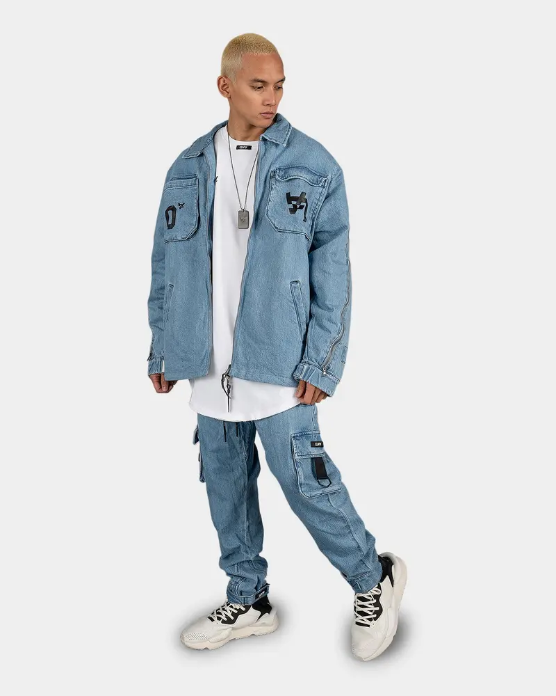 The Anti Order La Champion Denim Joggers Light Blue/Black 1
