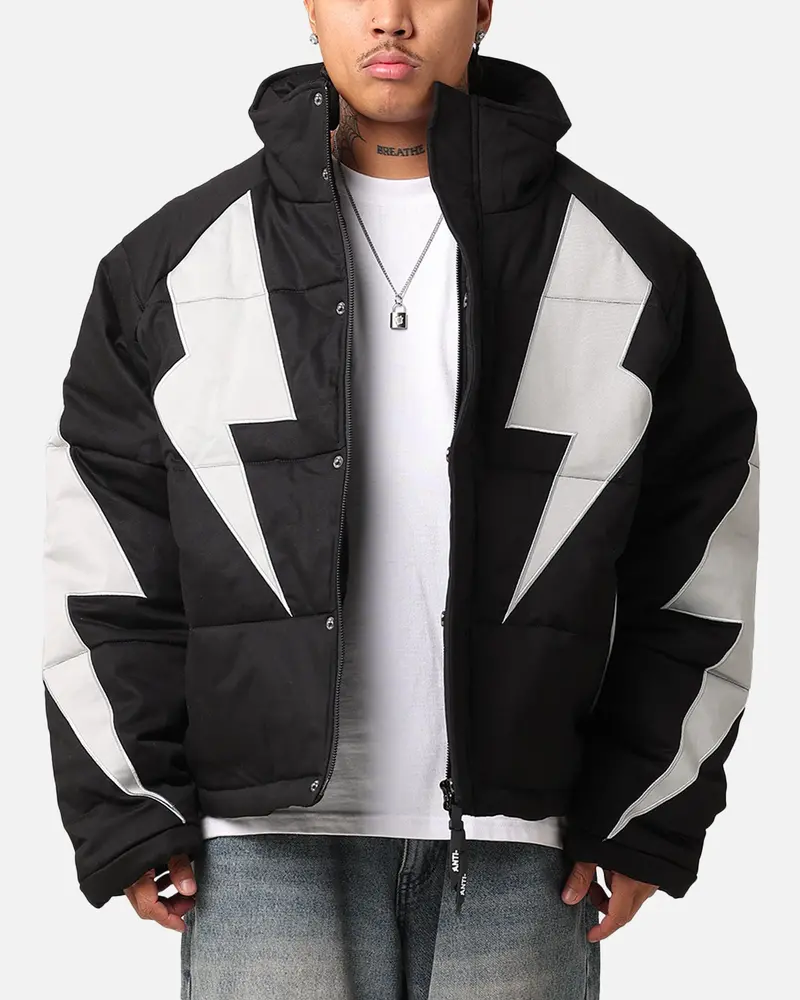 The Anti Order Life Is War Puffer Jacket Black/Grey 1