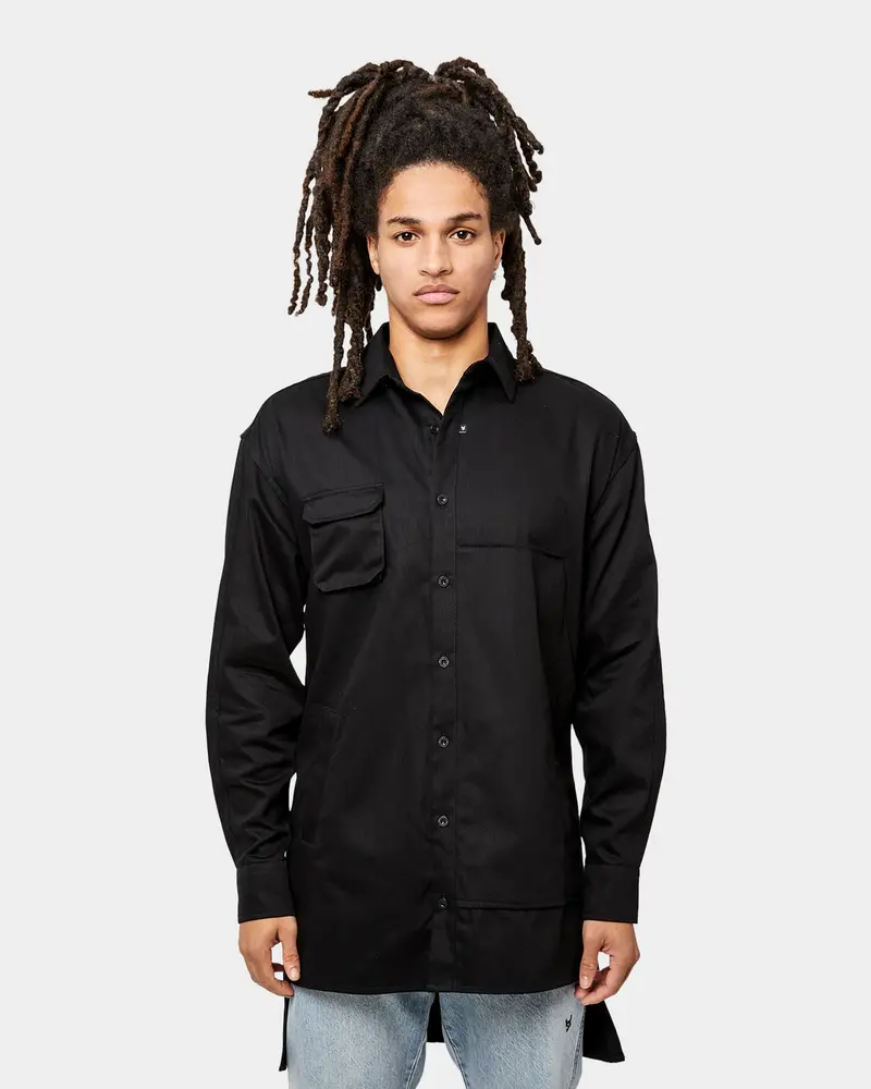 The Anti Order Man Made Long Sleeve Shirt Black 1