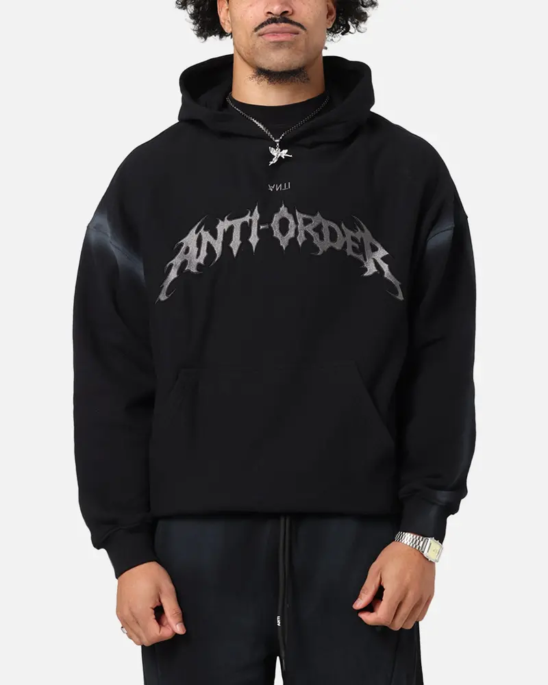 The Anti Order Mosh Boxy Hoodie Sunfade Black/Grey 1