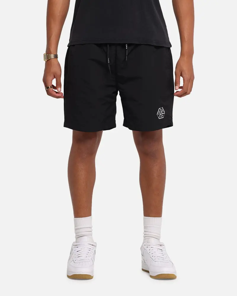 The Anti Order Reverse Logo Nylon Shorts Black 1