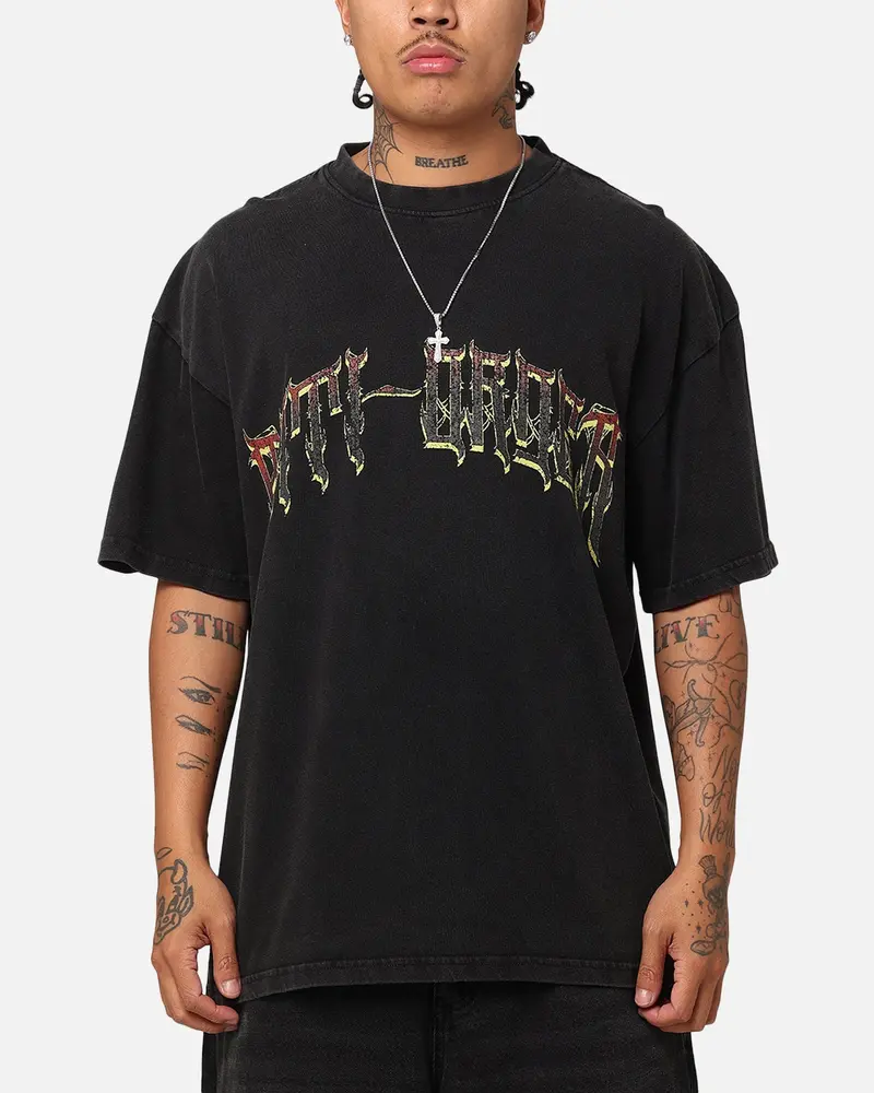 The Anti Order Scorch T-Shirt Black Acidwash 1