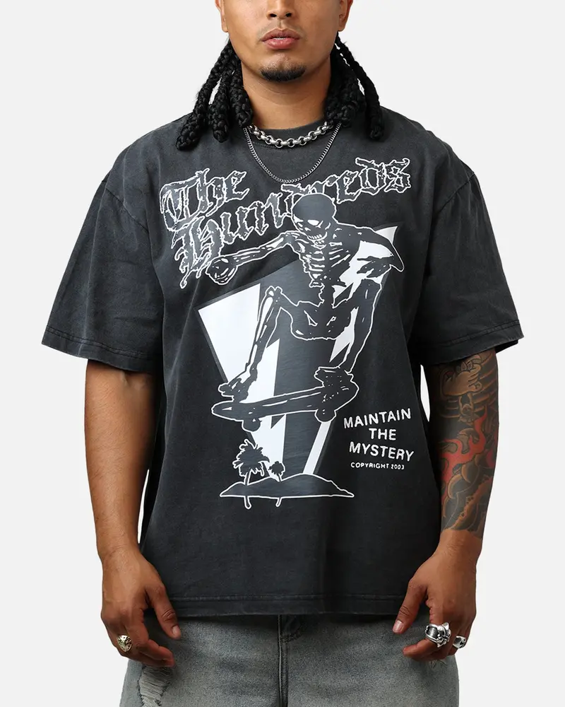The Hundreds Skull Mountain T-Shirt Washed Black 1