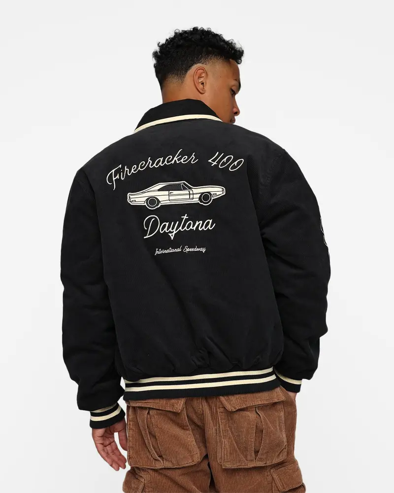 The New Establishment X Nascar Firecracker 60'S Cord Racer Jacket Black 1