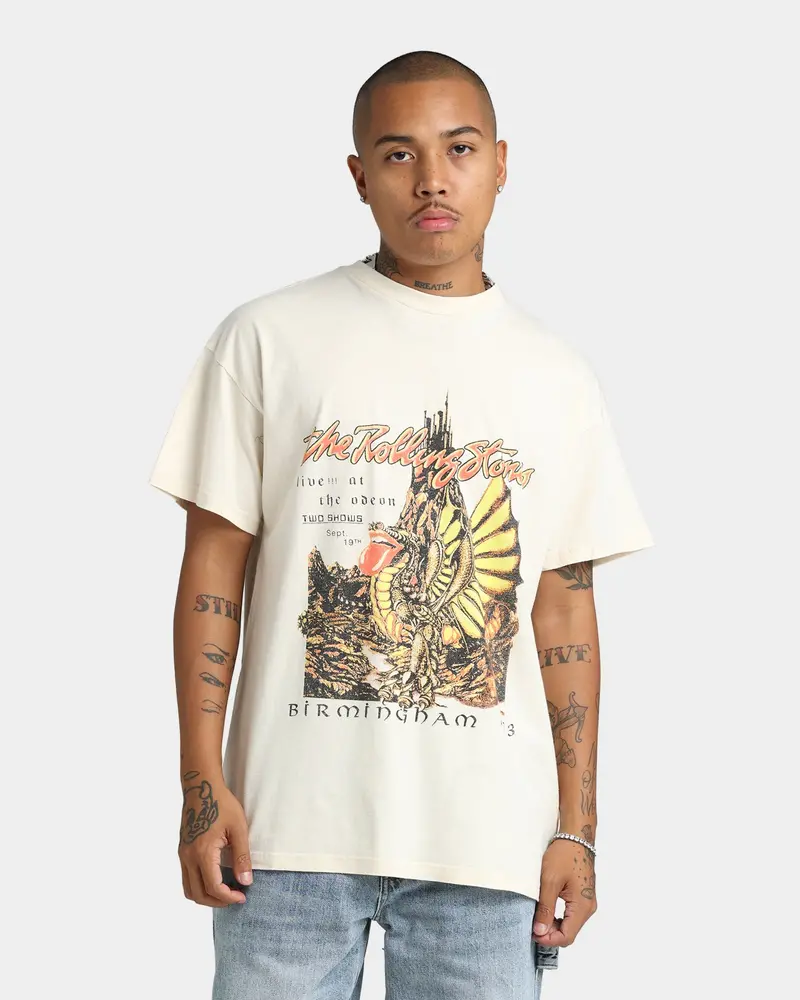 The Rolling Stones Birmingham '73 Dragon T-Shirt Sand 1