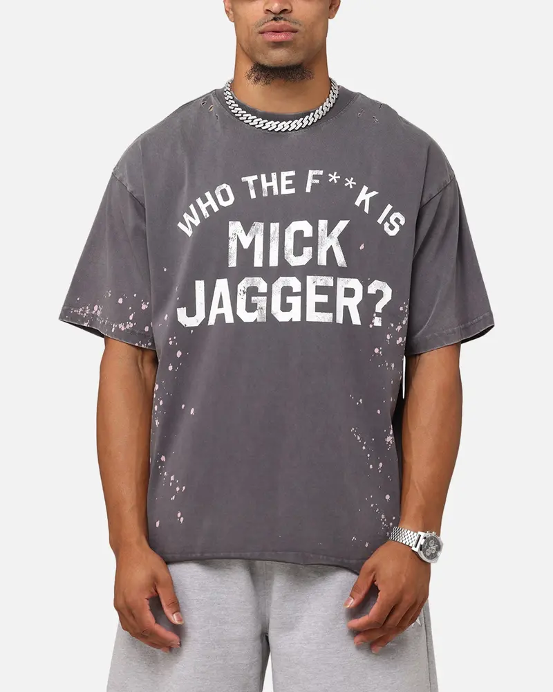 The Rolling Stones Who The F Is Mick T-Shirt Washed Black 1