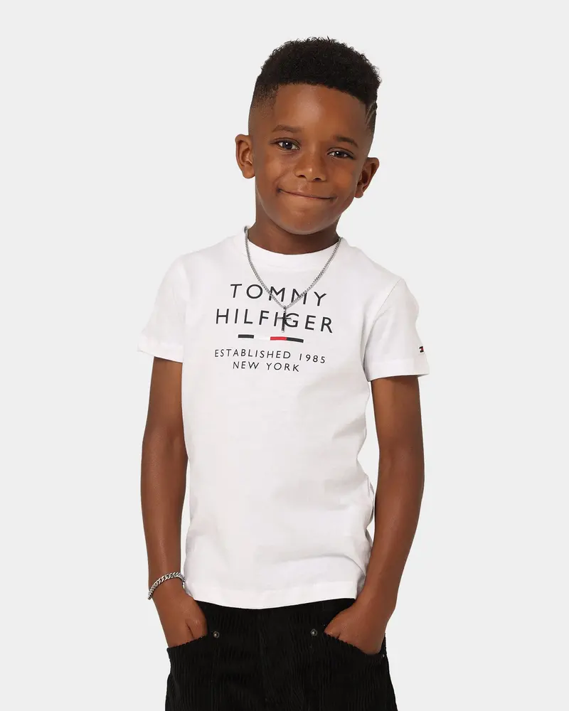 Tommy Hilfiger Kids' Th Logo T-Shirt White 1