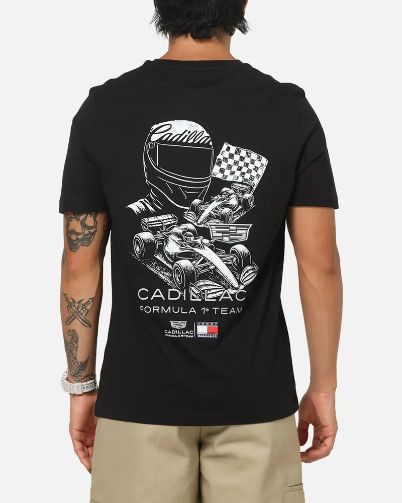 Tommy Hilfiger X Cadillac Formula 1 Team Car Graphic T-Shirt Black 1