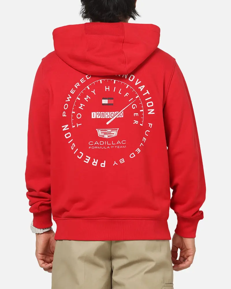 Tommy Hilfiger X Cadillac Formula 1 Team Speedometer Hoodie Red 1