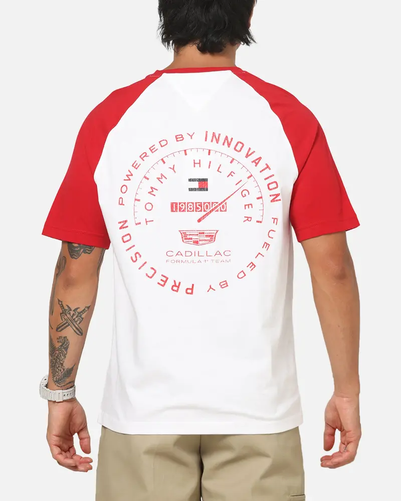 Tommy Hilfiger X Cadillac Formula 1 Team Speedometer T-Shirt White/Red 1