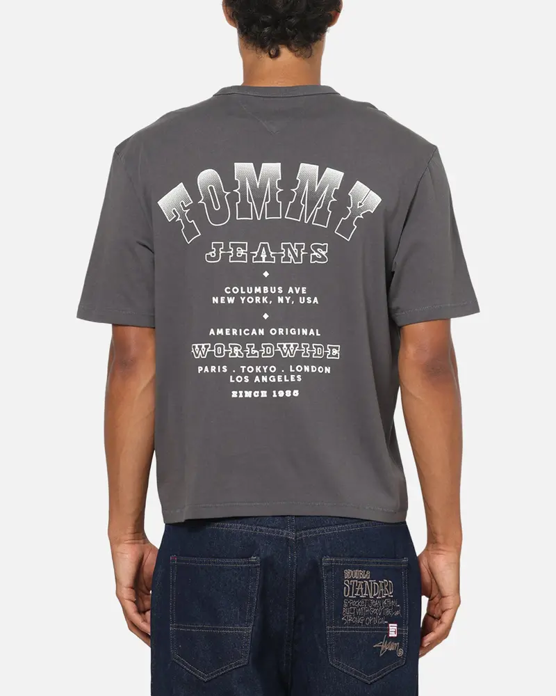 Tommy Jeans Arch Western Backprint T-Shirt Washed Black 1