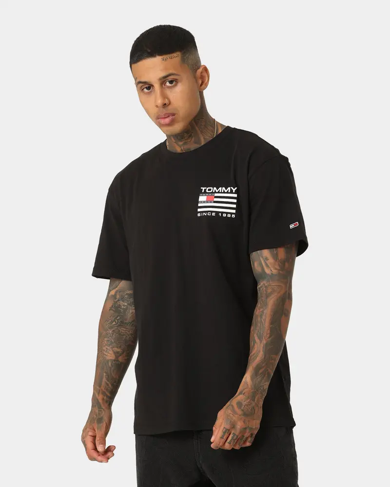Tommy Jeans Classic Rwb Back Logo T-Shirt Black 1