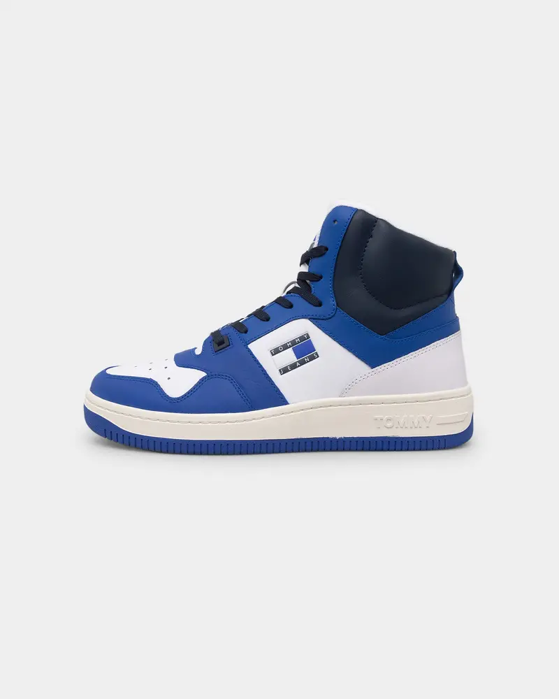 Tommy Jeans Mid Cut Basketball Trainers Ultra Blue 1