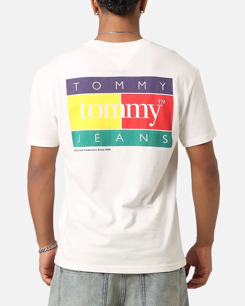 Tommy Jeans Pop Color Flag T-Shirt Ancient White 1