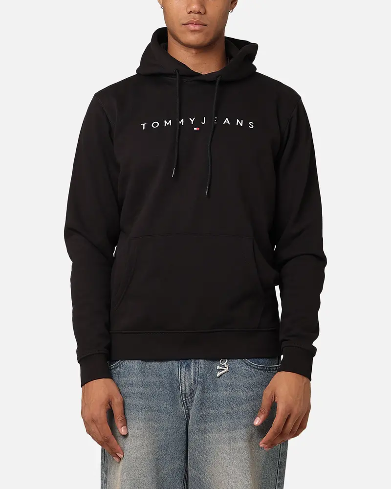 Tommy Jeans Reg Linear Logo Hoodie Black 1