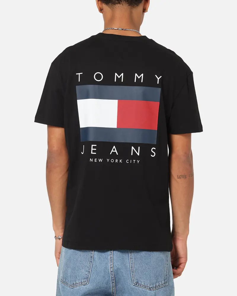 Tommy Jeans Regular Flag Graphic T-Shirt Black 1