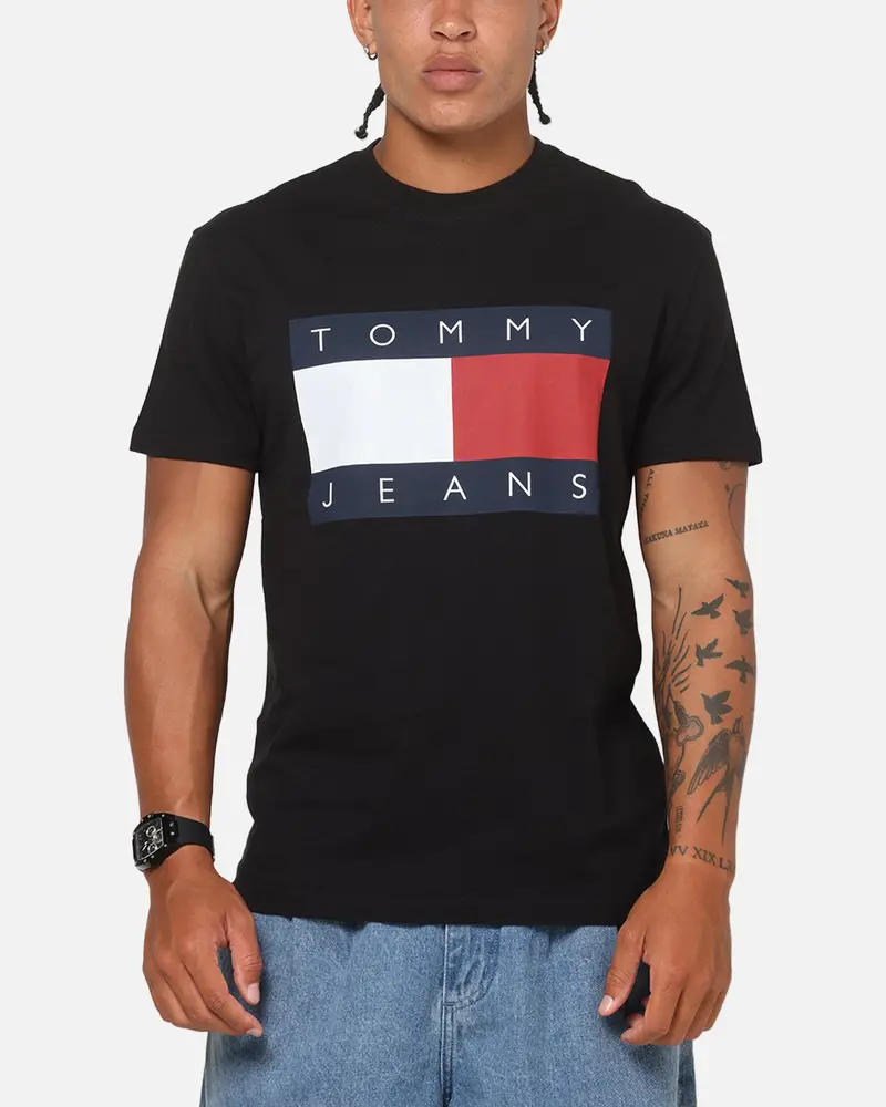 Tommy Jeans Regular Flag T-Shirt Black 1