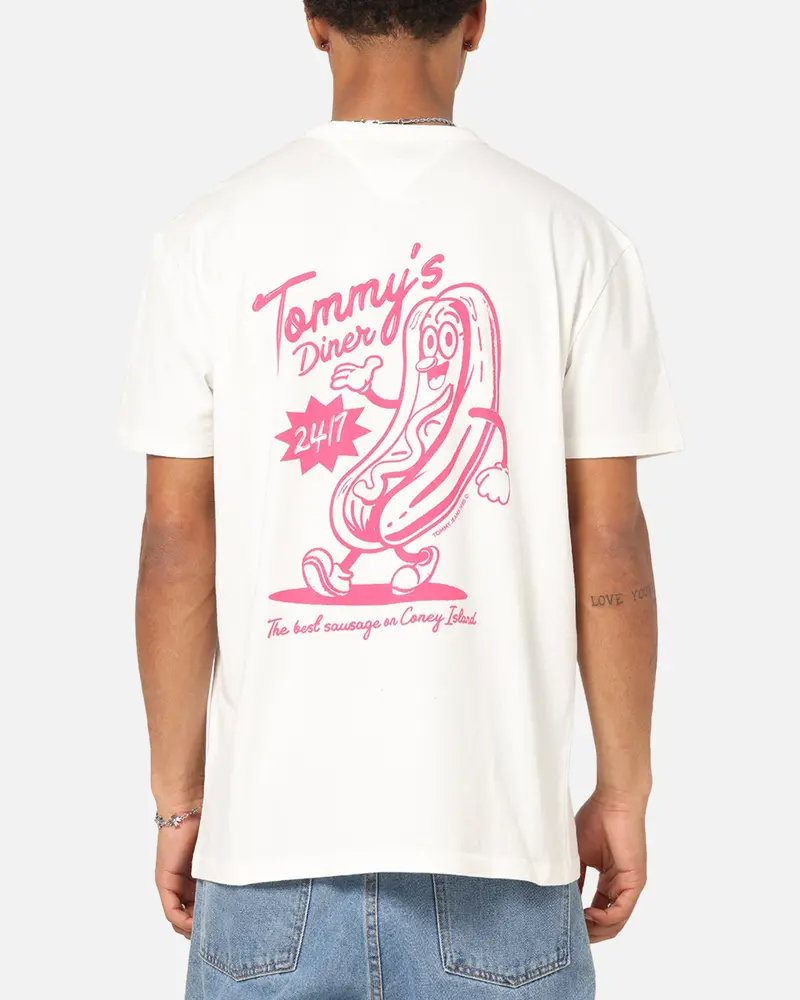 Tommy Jeans Regular Novelty Fair T-Shirt Ecru 1