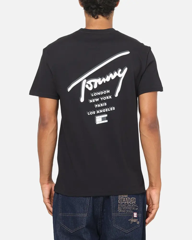 Tommy Jeans Regular Sign City T-Shirt Black 1