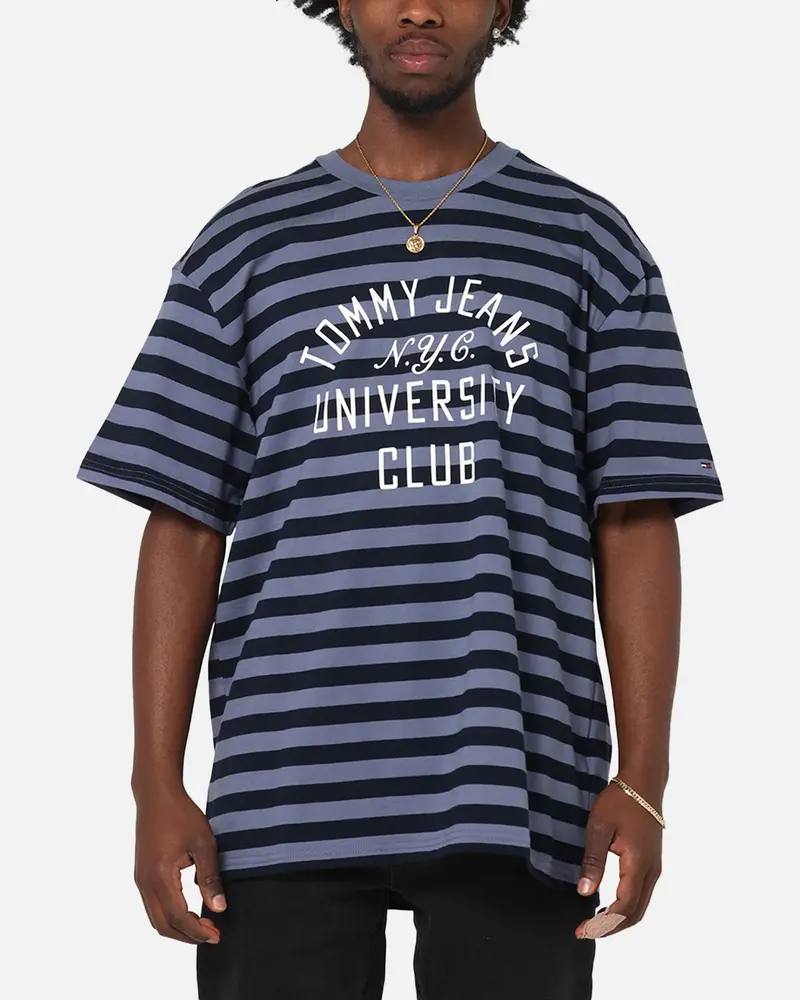 Tommy Jeans Relax Stripe Graphic T-Shirt Dark Night Navy 1
