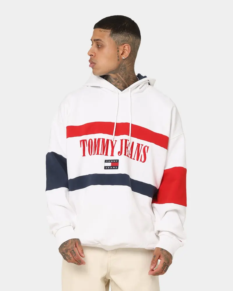 Tommy Jeans Skater Archive Block Hoodie White 1