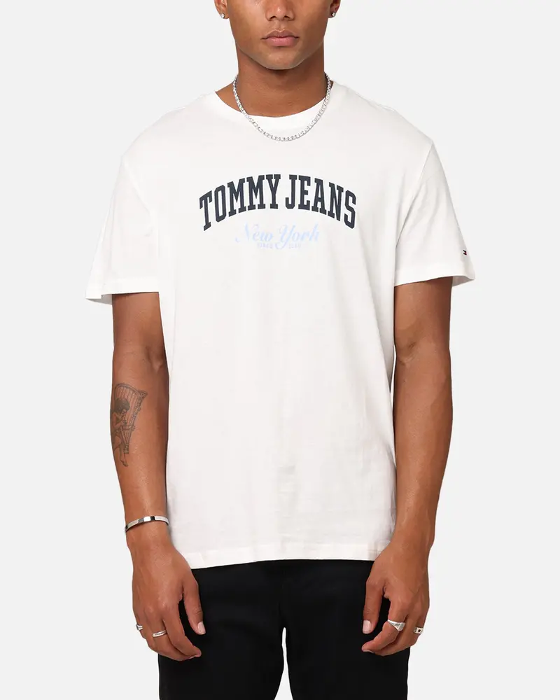 Tommy Jeans Slim Varsity Pop T-Shirt Ecru 1