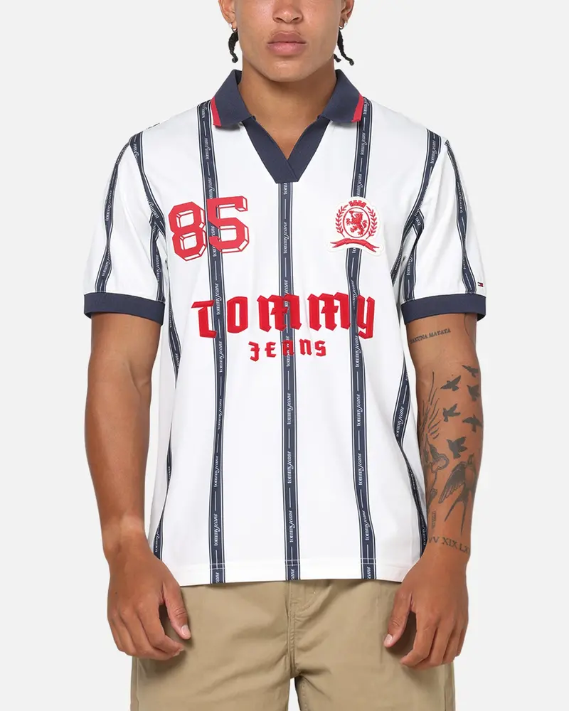 Tommy Jeans Sports Polo T-Shirt Ecru 1