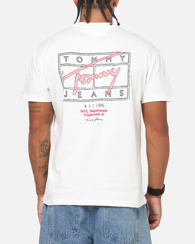 Tommy Jeans Spray T-Shirt Ecru 1