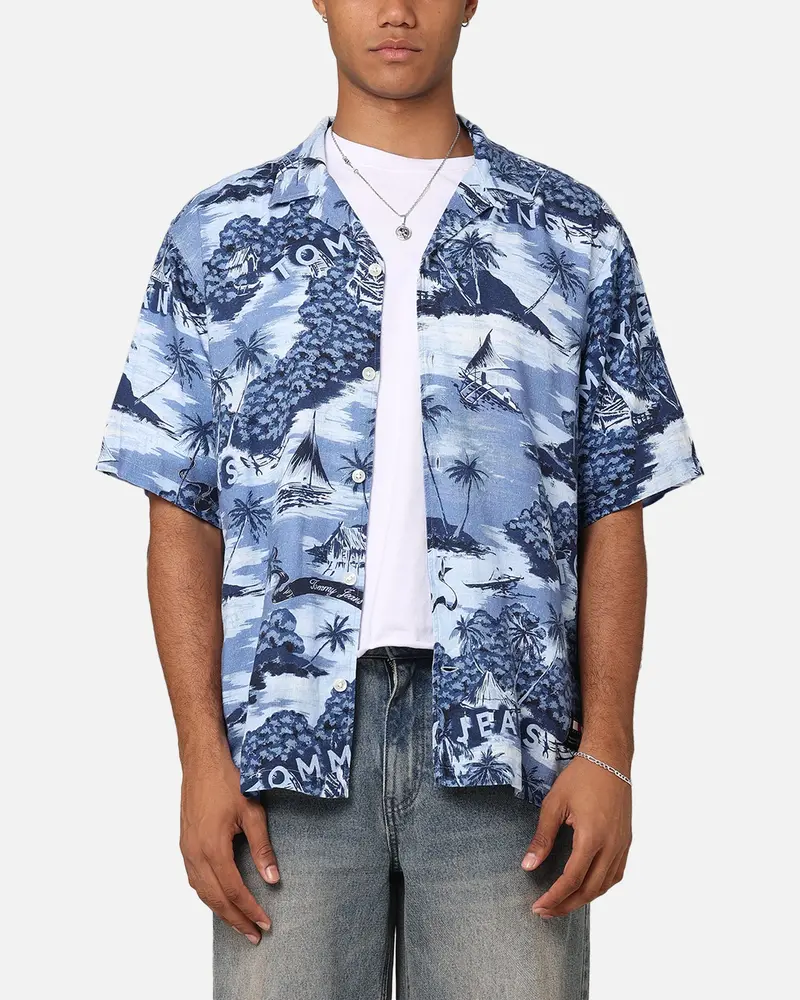 Tommy Jeans Tjm Ao Hawaiian Camp Shirt Hawaiian Aop 1
