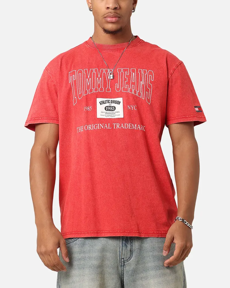 Tommy Jeans Tjm Archive Logo T-Shirt Deep Crimson 1