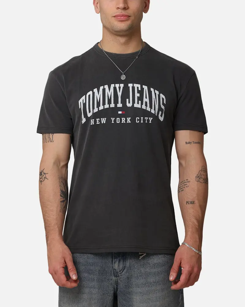 Tommy Jeans Tjm Archive Varsity Washed T-Shirt Black 1