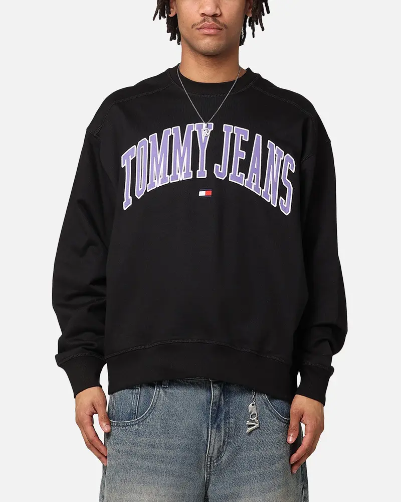 Tommy Jeans Tjm Boxy Pop Varisty Crewneck Black 1