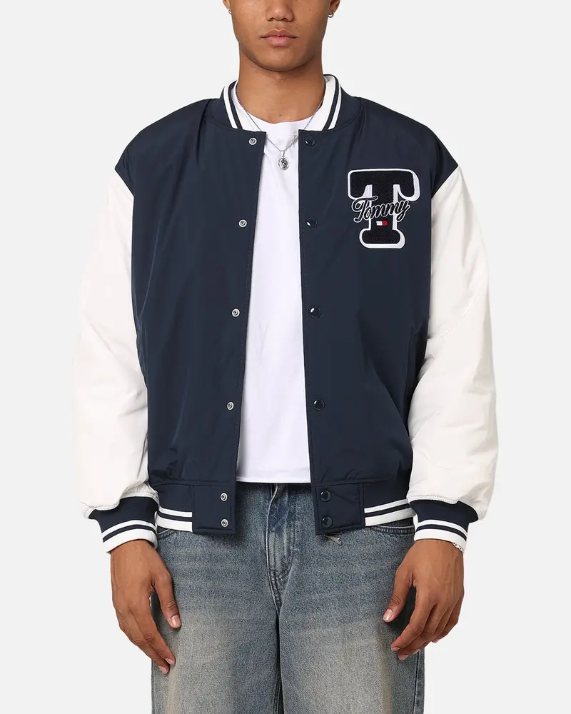 Tommy Jeans Tjm Colourblock Varsity Jacket Dark Night Navy 1