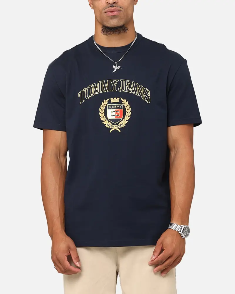 Tommy Jeans Tjm Gold Crest T-Shirt Dark Night Navy 1