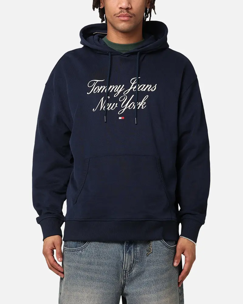 Tommy Jeans Tjm Luxe Serif Relax Hoodie Dark Night Navy 1