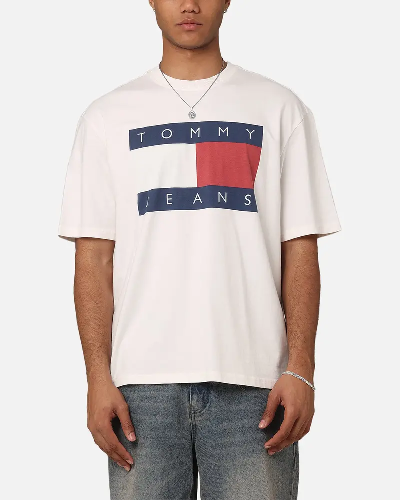 Tommy Jeans Tjm Oversized Big Flag T-Shirt Ancient White 1