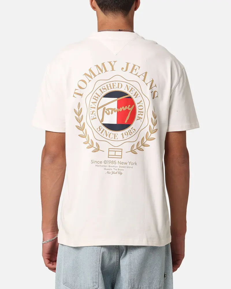 Tommy Jeans Tjm Prep Explorer Luxe T-Shirt Ancient White 1