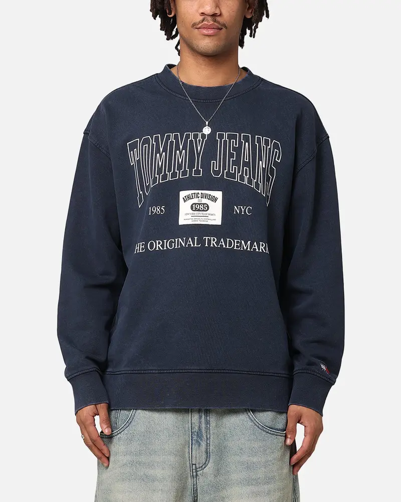 Tommy Jeans Tjm Relax Archive Crewneck Dark Night Navy 1