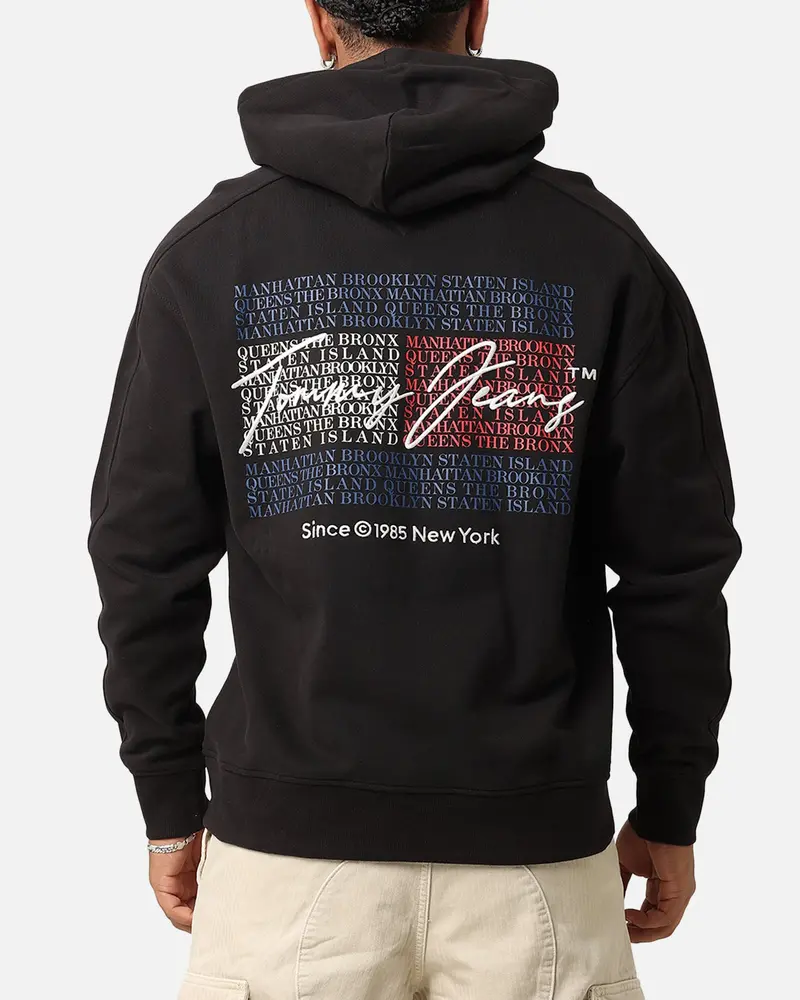 Tommy Jeans Tjm Relax Washed Dna Hoodie Black 1