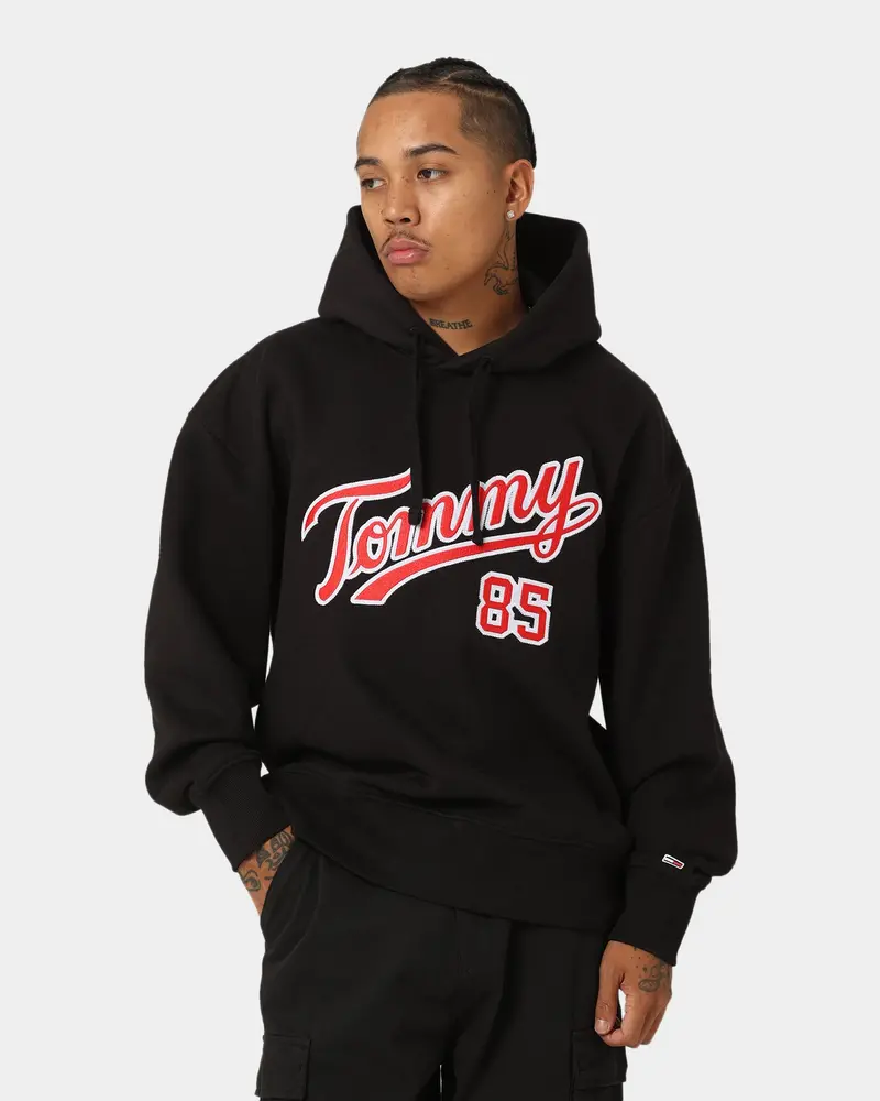Tommy Jeans Tjm Relaxed College 85 Hoodie Black 1