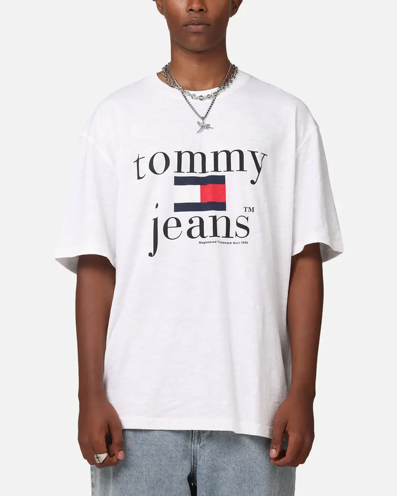 Tommy Jeans Tjm Relaxed Twist Logo T-Shirt White 1