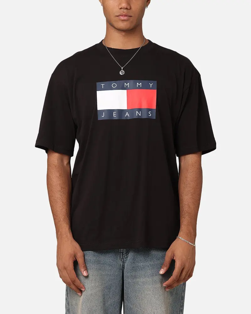 Tommy Jeans Tjm Skate Flag T-Shirt Black 1