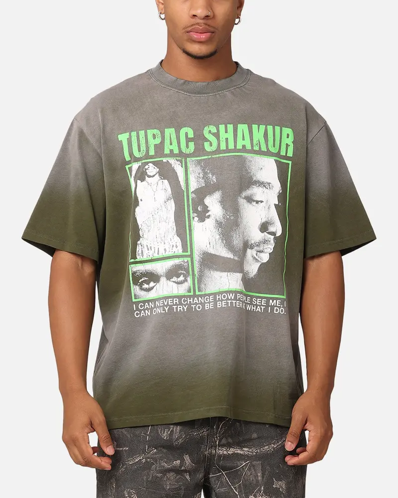 Tupac Never Change Sunfade T-Shirt Black Wash 1