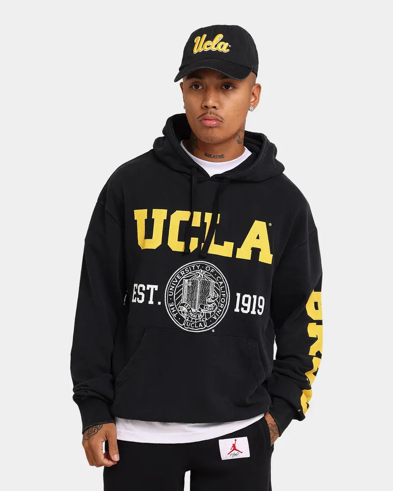 Ucla Ucla 1919 Shield Vintage Hoodie Washed Black 1