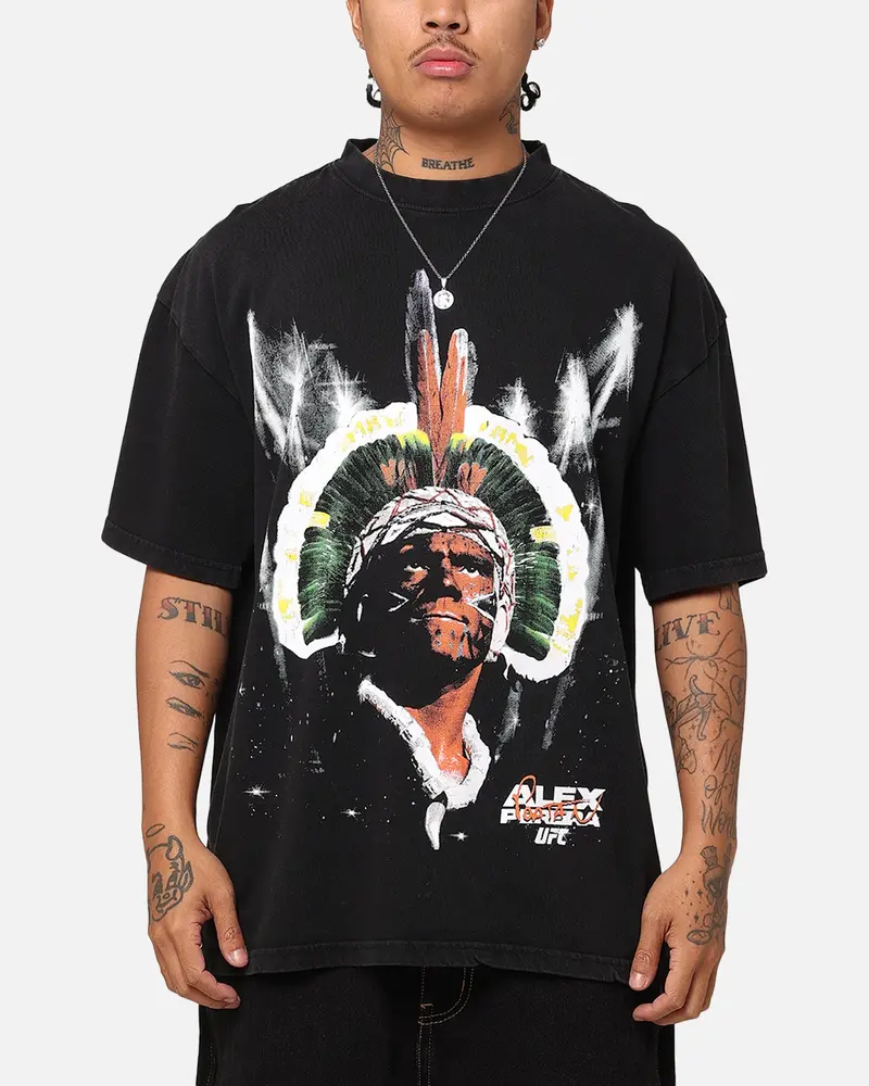 Ufc By Culture Kings Alex Pereira Big Face Vintage T-Shirt Black Acidwash 1