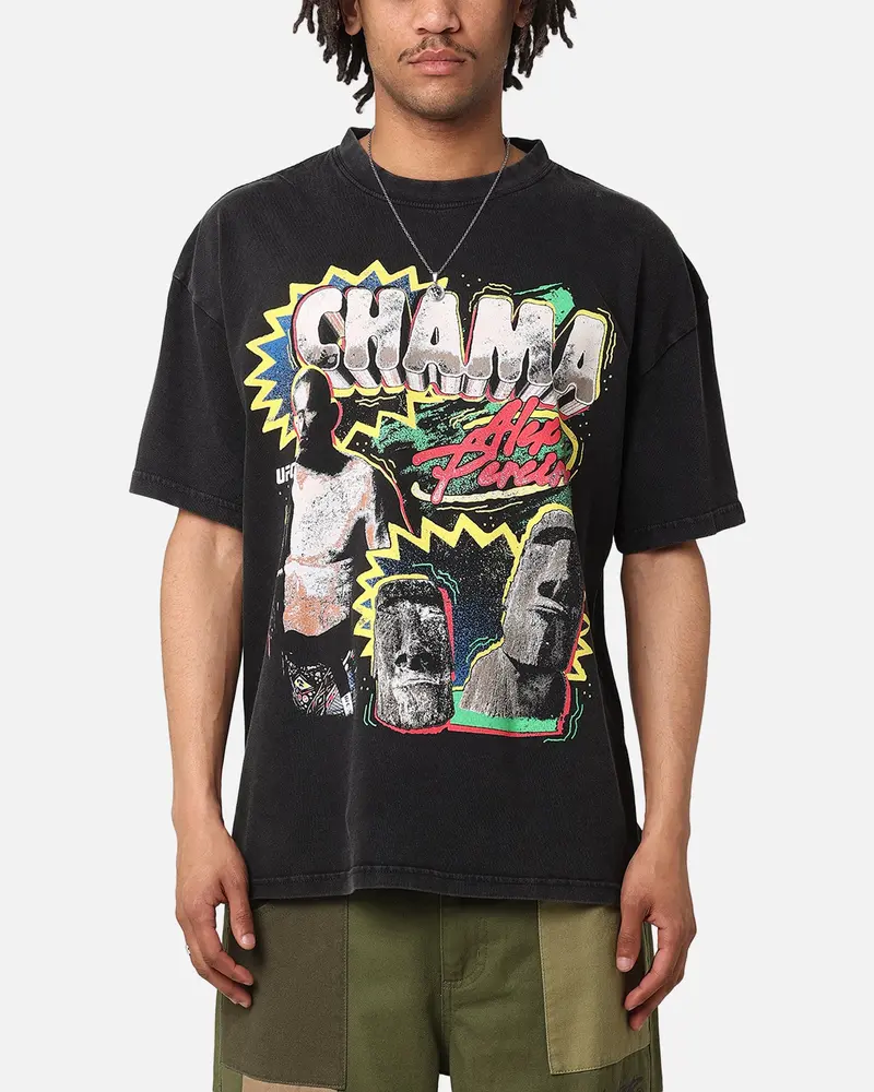 Ufc By Culture Kings Alex Pereira Chama Vintage T-Shirt Black Acidwash 1
