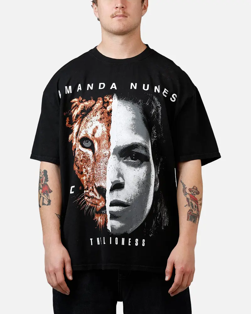 Ufc By Culture Kings Amanda Nunes Goat T-Shirt Black Acidwash 1