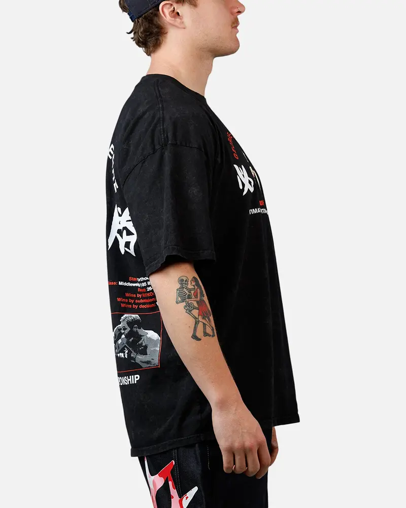 Ufc By Culture Kings Georges St-Pierre Goat T-Shirt Black Acidwash 4