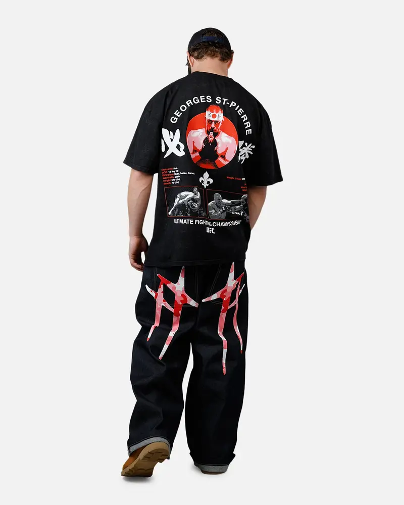 Ufc By Culture Kings Georges St-Pierre Goat T-Shirt Black Acidwash 6